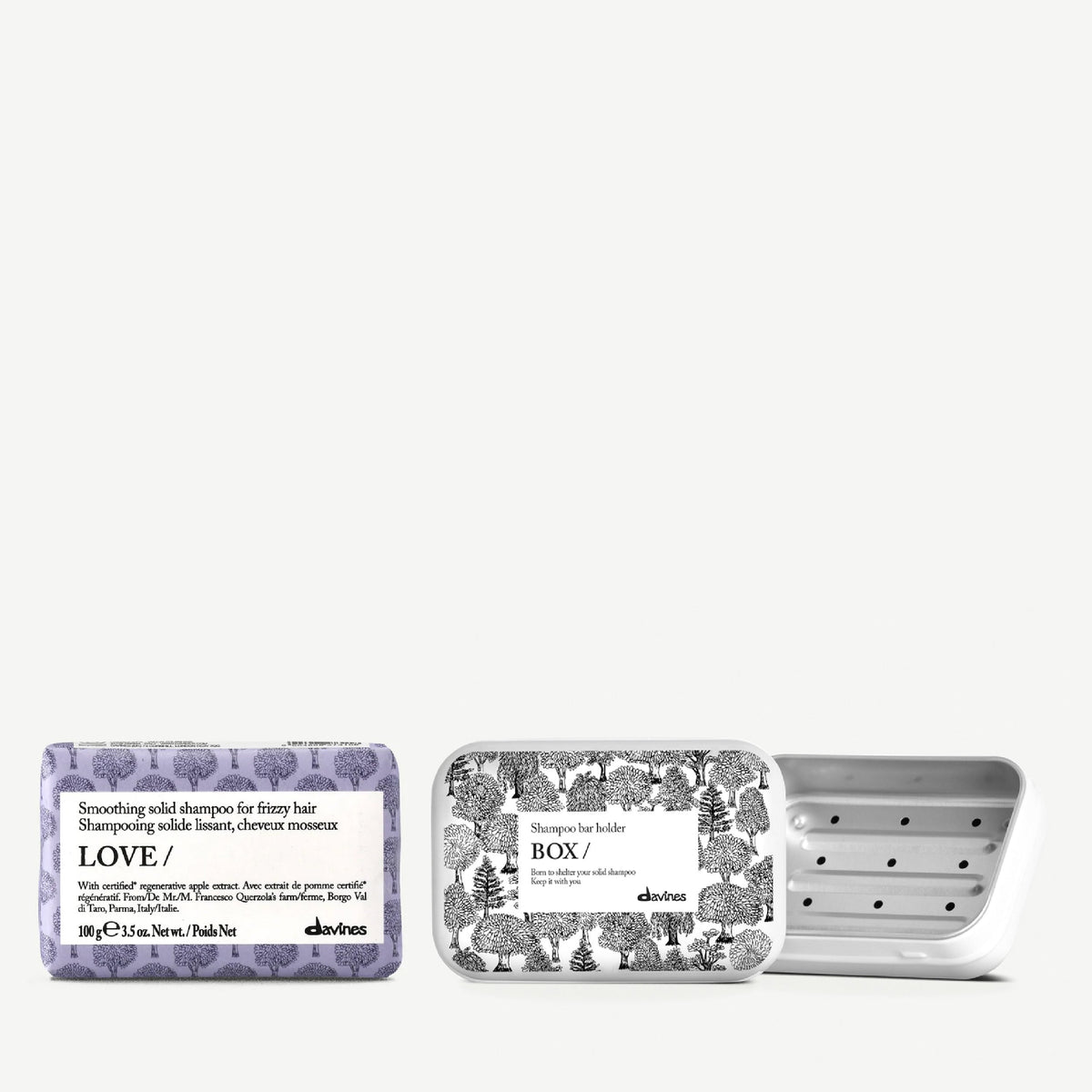 Davines LOVE SMOOTHING Solid Shampoo and Case