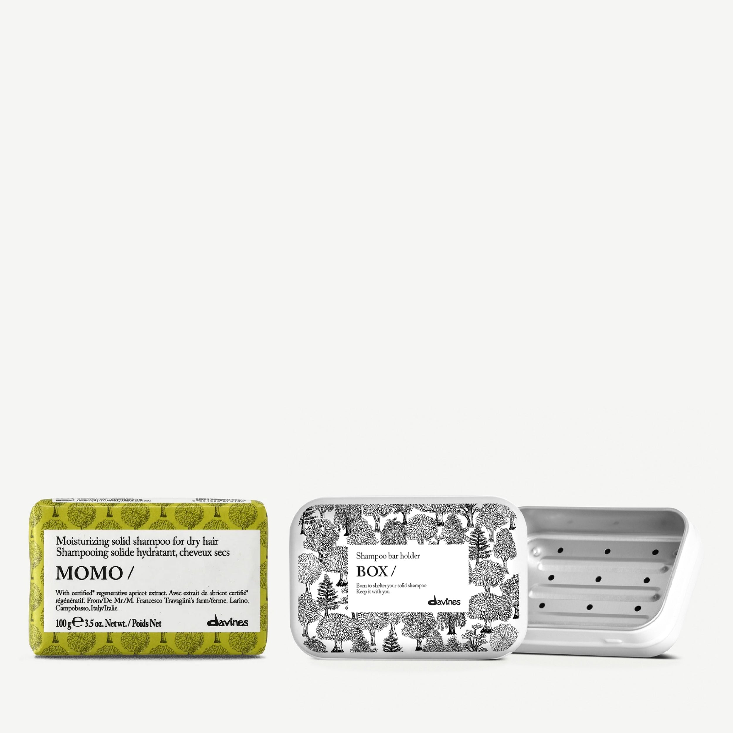 Davines MOMO Solid Shampoo and Case